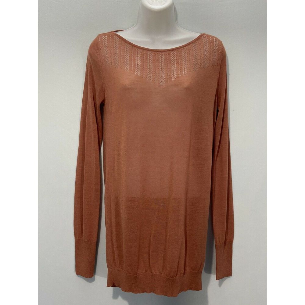 Club Monaco Orange Sweater Top Wool Blend Size M